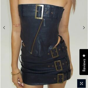 Jagger & Stone Leather Skirt Set